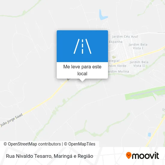 Rua Nivaldo Tesarro mapa