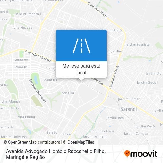 Avenida Advogado Horácio Raccanello Filho mapa