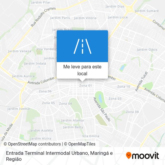 Entrada Terminal Intermodal Urbano mapa