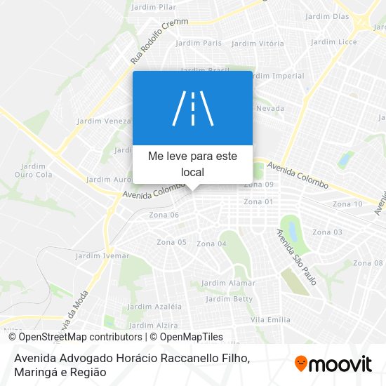 Avenida Advogado Horácio Raccanello Filho mapa