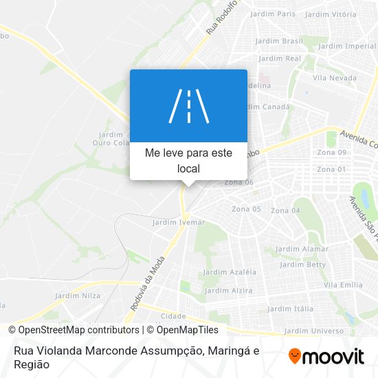 Rua Violanda Marconde Assumpção mapa