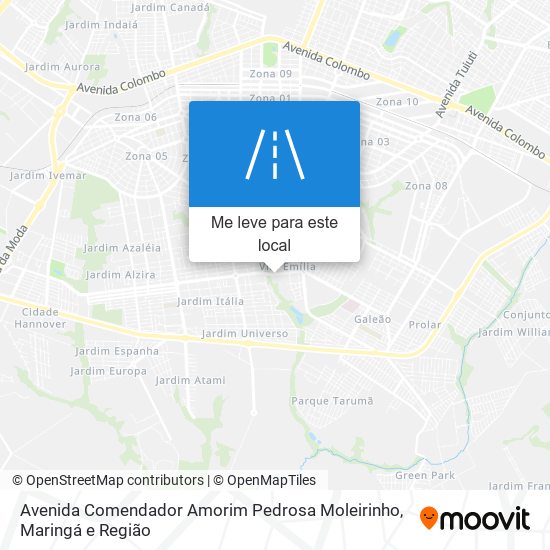 Avenida Comendador Amorim Pedrosa Moleirinho mapa