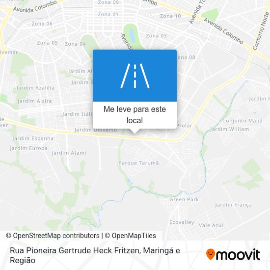Rua Pioneira Gertrude Heck Fritzen mapa