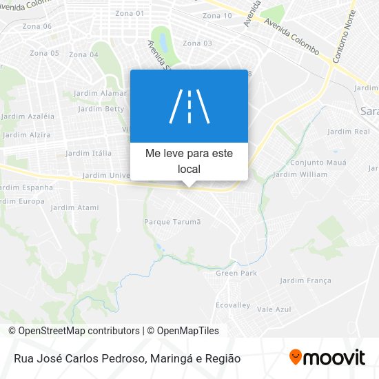 Rua José Carlos Pedroso mapa