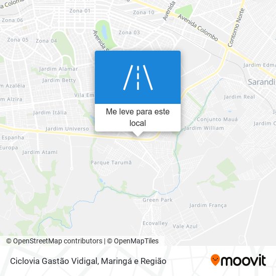 Ciclovia Gastão Vidigal mapa