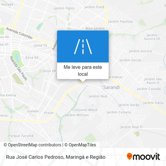 Rua José Carlos Pedroso mapa