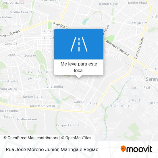 Rua José Moreno Júnior mapa