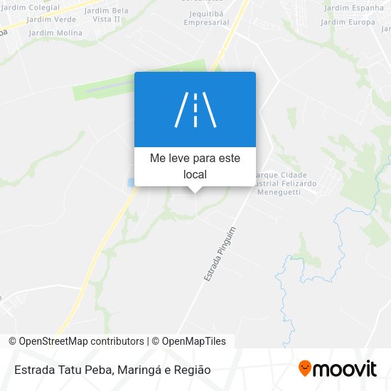 Estrada Tatu Peba mapa