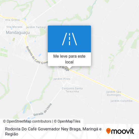 Rodovia Do Café Governador Ney Braga mapa