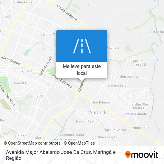 Avenida Major Abelardo José Da Cruz mapa