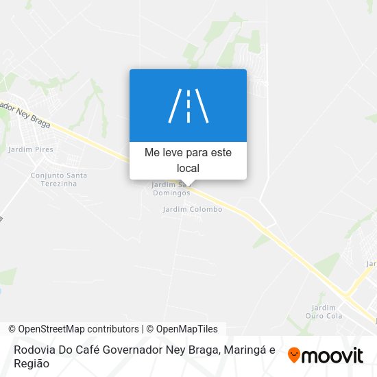 Rodovia Do Café Governador Ney Braga mapa