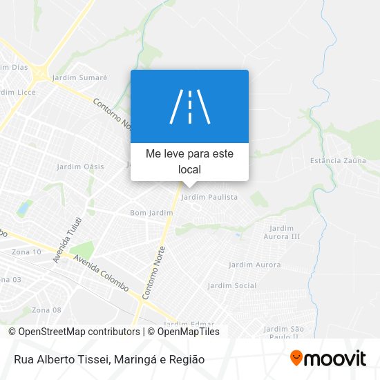 Rua Alberto Tissei mapa