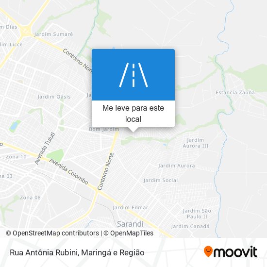 Rua Antônia Rubini mapa