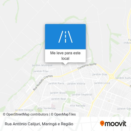 Rua Antônio Calijuri mapa
