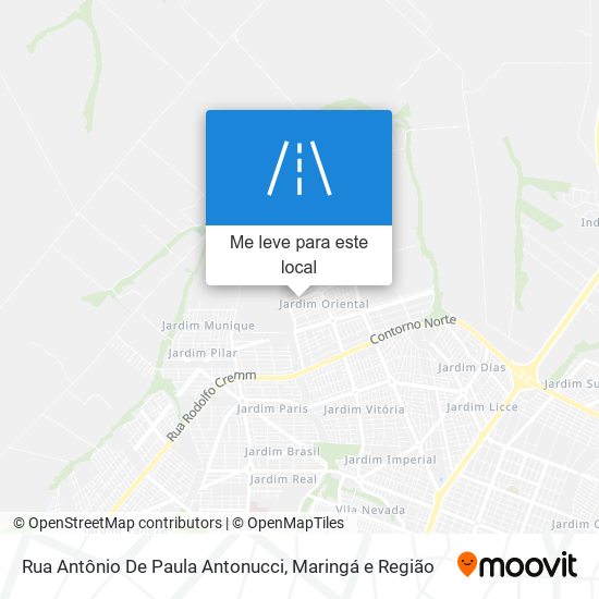 Rua Antônio De Paula Antonucci mapa