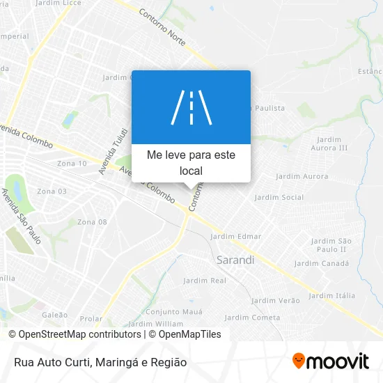 Rua Auto Curti mapa