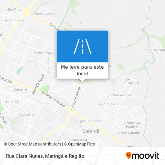 Rua Clara Nunes mapa