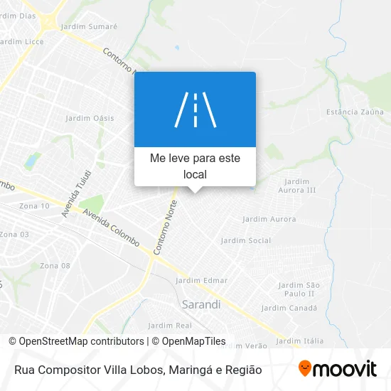 Rua Compositor Villa Lobos mapa