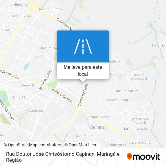 Rua Doutor José Chrisóstomo Capinan mapa