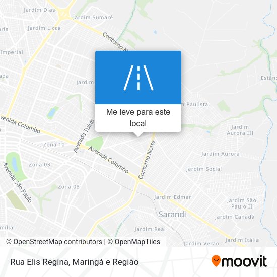 Rua Elis Regina mapa