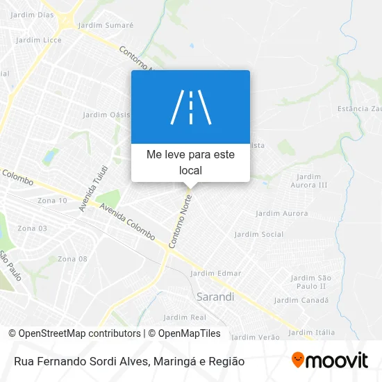 Rua Fernando Sordi Alves mapa