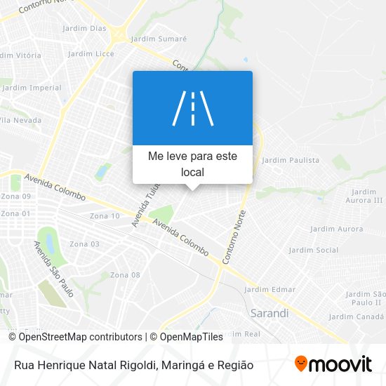 Rua Henrique Natal Rigoldi mapa