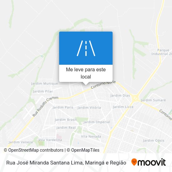 Rua José Miranda Santana Lima mapa