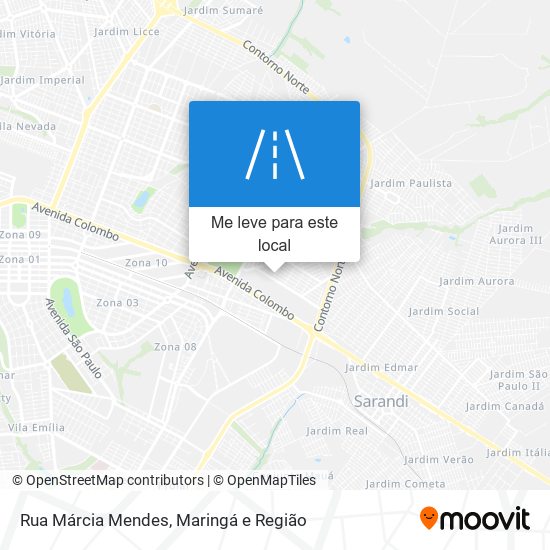 Rua Márcia Mendes mapa