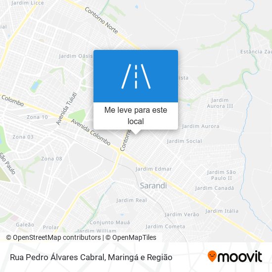 Rua Pedro Álvares Cabral mapa