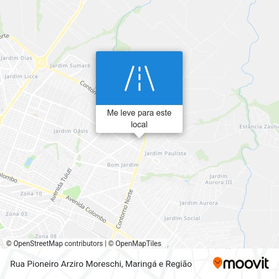 Rua Pioneiro Arziro Moreschi mapa
