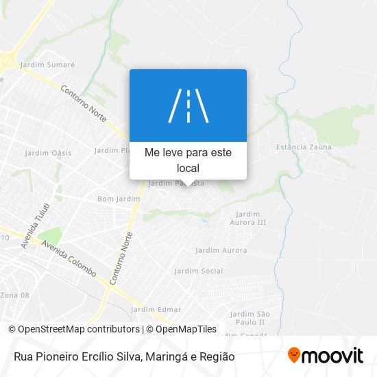 Rua Pioneiro Ercílio Silva mapa