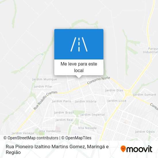 Rua Pioneiro Izaltino Martins Gomez mapa