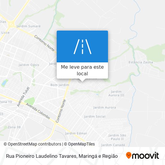 Rua Pioneiro Laudelino Tavares mapa