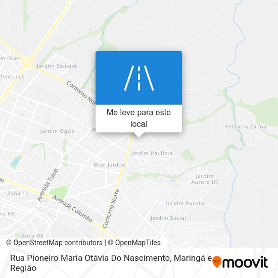 Rua Pioneiro Maria Otávia Do Nascimento mapa
