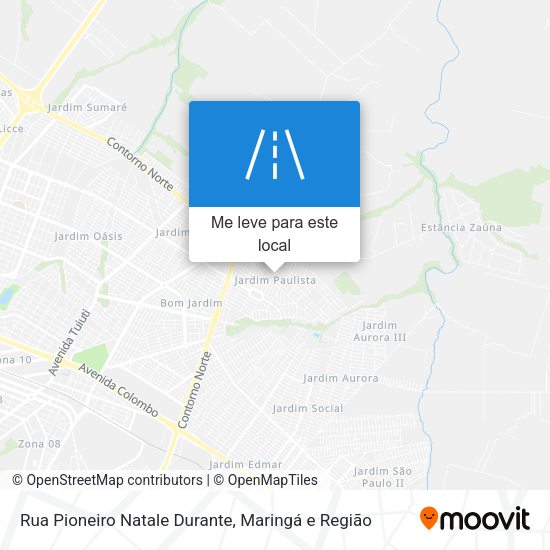 Rua Pioneiro Natale Durante mapa