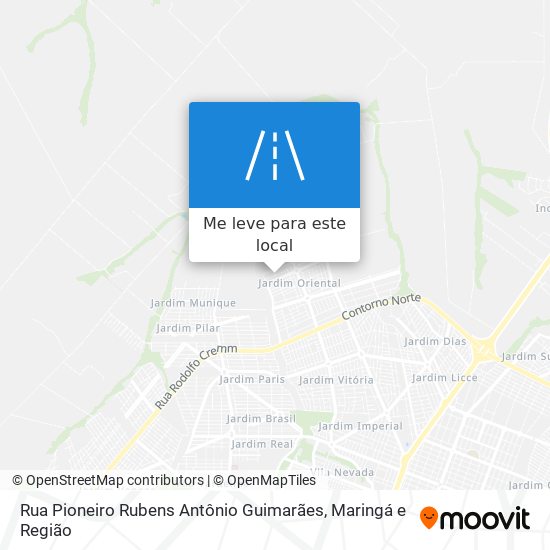 Rua Pioneiro Rubens Antônio Guimarães mapa