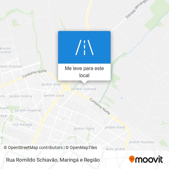 Rua Romildo Schiavão mapa