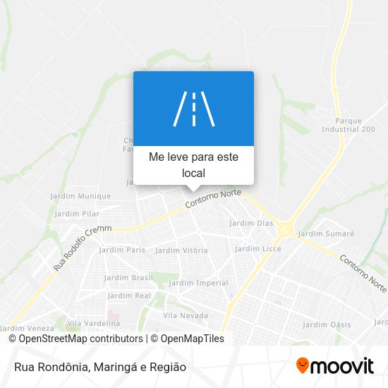 Rua Rondônia mapa