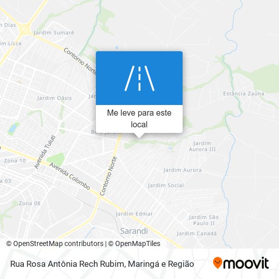 Rua Rosa Antônia Rech Rubim mapa