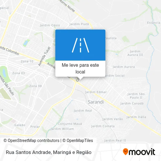 Rua Santos Andrade mapa