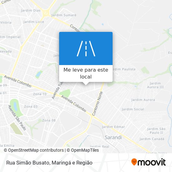 Rua Simão Busato mapa
