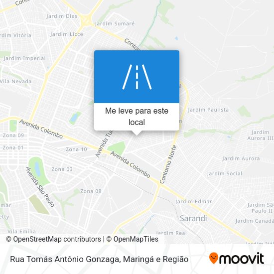 Rua Tomás Antônio Gonzaga mapa