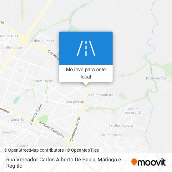 Rua Vereador Carlos Alberto De Paula mapa