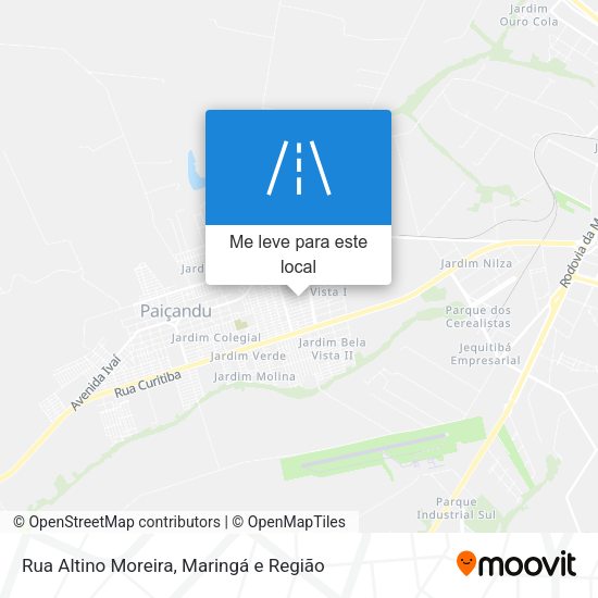 Rua Altino Moreira mapa
