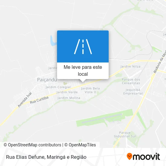 Rua Elias Defune mapa