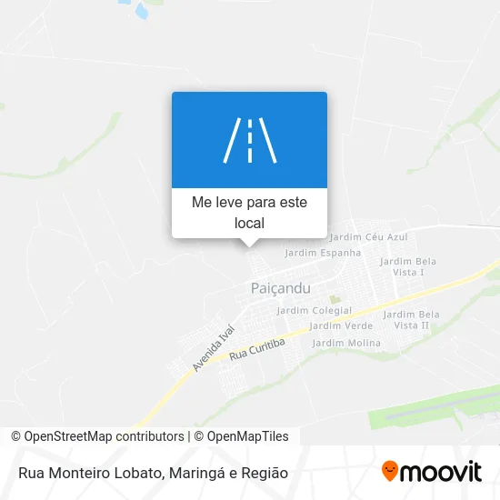 Rua Monteiro Lobato mapa