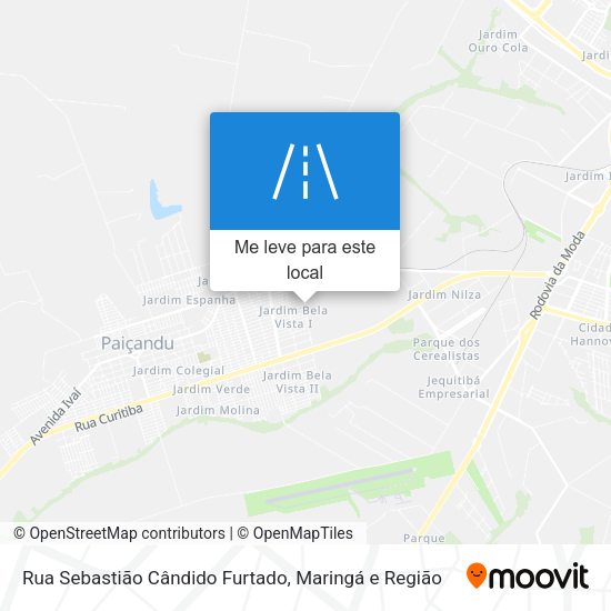 Rua Sebastião Cândido Furtado mapa
