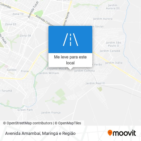 Avenida Amambaí mapa