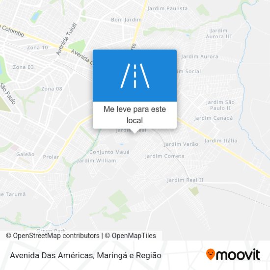 Avenida Das Américas mapa