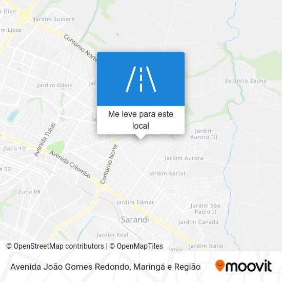 Avenida João Gomes Redondo mapa